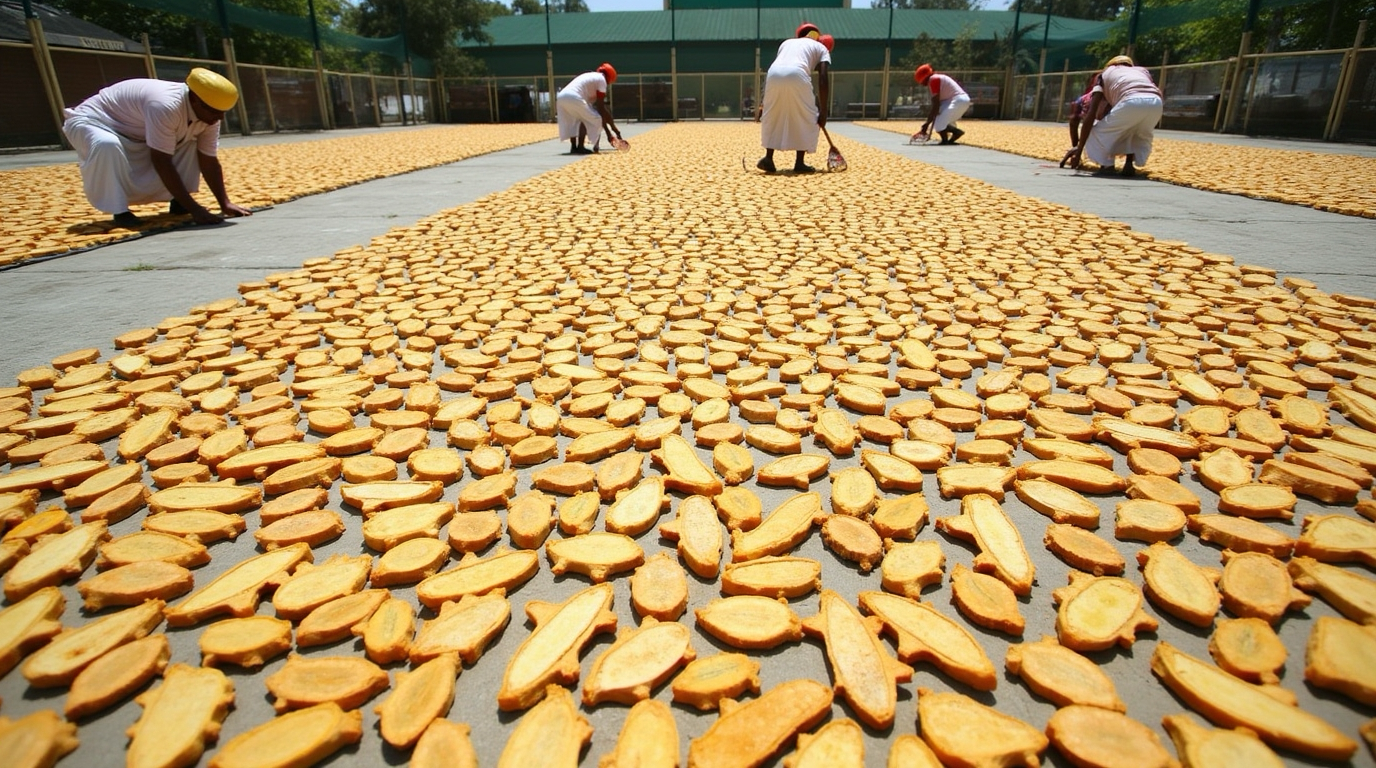 Controlled ginger drying process