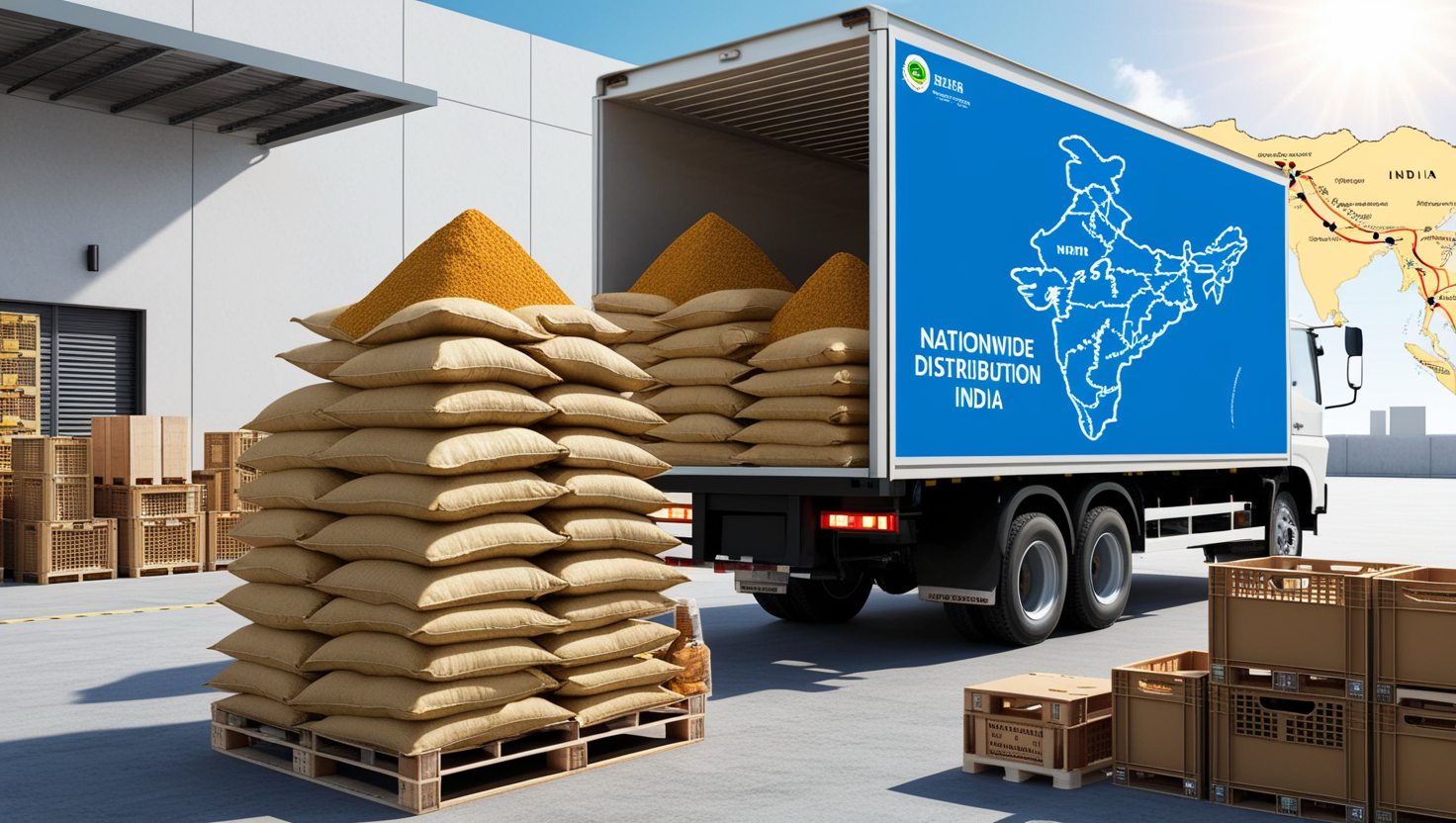 Logistics network map of India