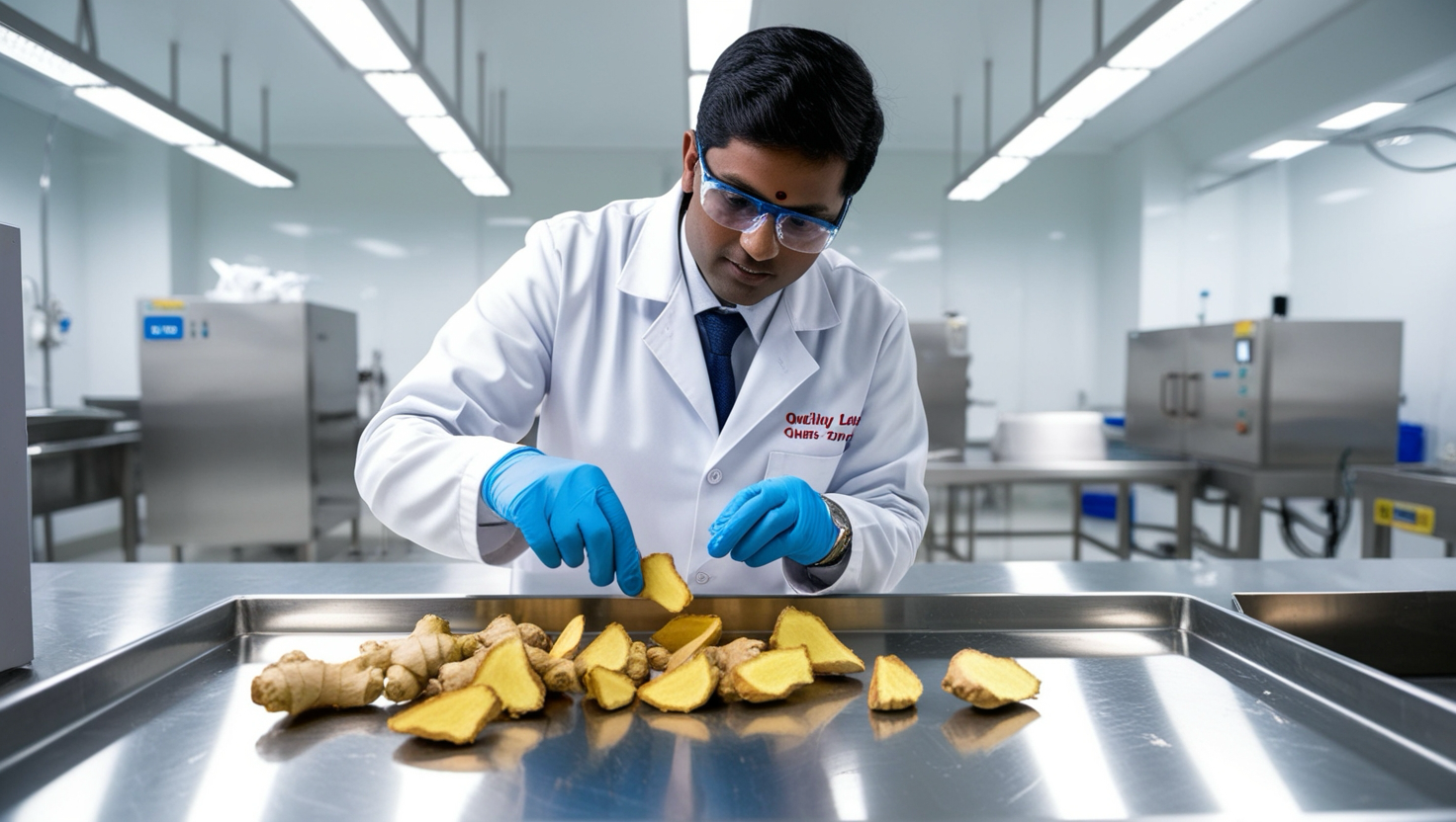 Ginger slicing or peeling